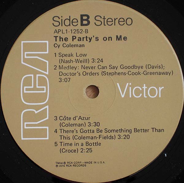 Cy Coleman - The Party's On Me - Image 3
