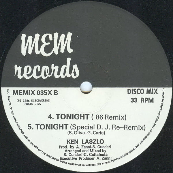Ken Laszlo - Tonight (Special D.J. Remix) - Image 4